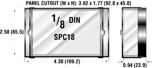 SPC18 1/8 DIN